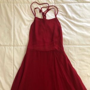 Backless Red Maxi Dress